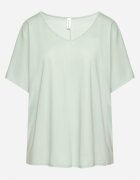 new collection Tricou Verde deschis din Vâscoză cu Croi Lăbat Liosma