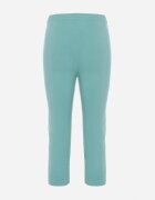 new fashion Pantaloni Menta 3/4 cu Bandă Elastică în Talie și Fermoare Leazira