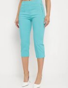 new fashion Pantaloni Mentă 3/4 cu talie elastică și legătură Cidasara