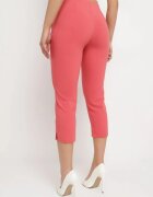 new fashion Pantaloni roz lungime 3/4 cu talie elastică și șnur Cidasara