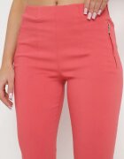 new fashion Pantaloni roz lungime 3/4 cu talie elastică și șnur Cidasara