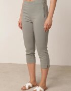 new fashion Pantaloni verzi deschis de lungime 3/4 cu bandă elastică în talie și legătură Cidasara
