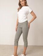 new fashion Pantaloni verzi deschis de lungime 3/4 cu bandă elastică în talie și legătură Cidasara