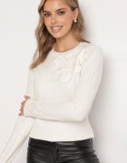 newstar Pulover Bej deschis cu Vâscoză și Modal și Aplicații 3D Esalttia