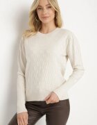 newstar Pulover Bej deschis cu Vâscoză și Modal și Model decorativ Jaliti