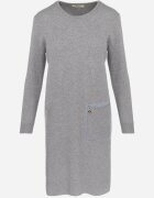 newstar Rochie Gri Dreaptă din Tricot Zammar