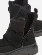next step Botine Negre de Zăpadă pe Talpă Groasă Decorate cu Benzi Velcro Largi Amerria