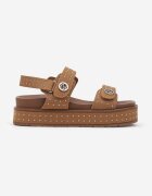 next step Sandale Maro deschis cu platformă cu barete velcro decorate cu nituri Caliren