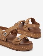 next step Sandale Maro deschis cu platformă cu barete velcro decorate cu nituri Caliren