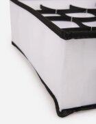 nice life Organizator pătrat pentru lenjerie cu compartimente Glimra Negru cu alb