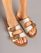 nm Papuci maro casual cu barete cu catarame Redunise