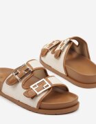 nm Papuci maro casual cu barete cu catarame Redunise