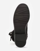 orena paris Botine casual cu cusături decorative și cataramă Mellegra Negre