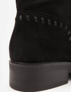 orena paris Botine casual cu cusături decorative și cataramă Mellegra Negre