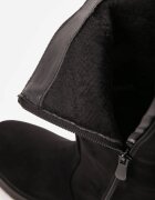 orena paris Botine casual cu cusături decorative și cataramă Mellegra Negre