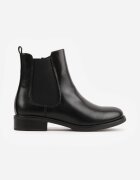 orena paris Botine clasice cu talpă joasă (tip chelsea) cu inserție din material elastic Baument Negre