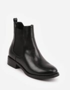 orena paris Botine clasice cu talpă joasă (tip chelsea) cu inserție din material elastic Baument Negre