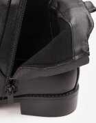 orena paris Botine clasice cu talpă joasă (tip chelsea) cu inserție din material elastic Baument Negre
