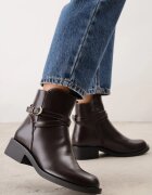 orena paris Ghete Casual cu Toc Plat Ornam. cu Dungă și Cataramă Adgiro Maro