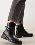 orena paris Ghete Casual cu Toc Plat Ornam. cu Dungă și Cataramă Adgiro Negre