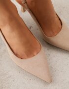 pallika Pantofi cu toc și călcâi descoperit cu toc geometric Crimra Negri Bej