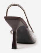 pallika paris Pantofi cu toc cui Maro Transparente cu călcâiul descoperit împodobite cu zirconii Krisqirelle