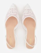 pallika paris Pantofi stiletto Albi Din plasă Decorați cu perle și broderii Vilania
