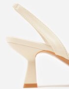 pallika paris Pantofi stiletto bej cu partea superioară transparentă perle și zirconii Jinnata