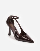 pallika paris Pantofi stiletto lăcuiți cu barete decorative pe lateral Unlea Maro