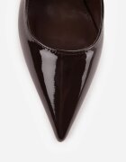 pallika paris Pantofi stiletto lăcuiți cu barete decorative pe lateral Unlea Maro