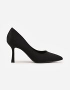 pallika paris Pantofi stiletto negri clasici din țesătură netedă Orianna