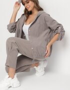 palma Pantaloni din bumbac Gri cu Talie înaltă Melili