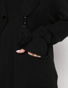 palma Pulover Negru cu Croială Ușor Lejeră și Eșarfă Inclusă Beruma