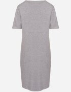palma Rochie Cenușie Tricotată cu Viscoză croială tip tricou cu nasturi decorativi Arissana