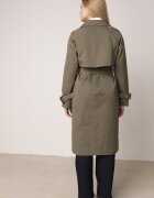  Palton Verde în Stil Trench Ornat cu curea cu cataramă Ninellira