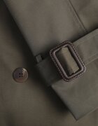  Palton Verde în Stil Trench Ornat cu curea cu cataramă Ninellira