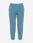  Pantaloni Albaștri 3/4 cu elastic în talie și buzunare Saivie
