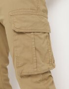  Pantaloni Bej Cargo cu Buzunare Largi Cargo Tennarim