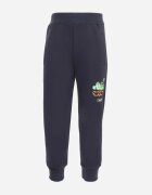 Pantaloni bleumarin de trening cu elastic în talie și Grafică decorativă Iraven