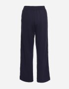  Pantaloni bleumarin largi cu adaos de viscoză cu talie înaltă și curea Lulula