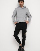  Pantaloni Cargo Negri din bumbac cu talie elastică și buzunare oblice Terelisa