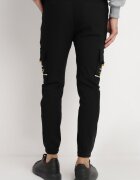 Pantaloni Cargo Negri din bumbac cu talie elastică și buzunare oblice Terelisa