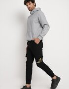  Pantaloni Cargo Negri din bumbac cu talie elastică și buzunare oblice Terelisa
