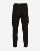  Pantaloni Cargo Negri din bumbac cu talie elastică și buzunare oblice Terelisa