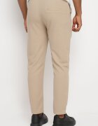  Pantaloni de trening bej închis din bumbac cu talie înaltă și șnururi decorative Arsiala