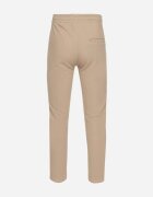  Pantaloni de trening bej închis din bumbac cu talie înaltă și șnururi decorative Arsiala