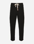  Pantaloni de Trening Negri din Bumbac cu Talie Înaltă și Șireturi Decorative Arsiala