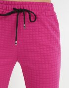  Pantaloni de trening roz cu relief Faboto