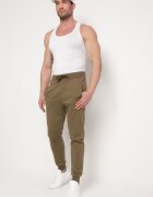  Pantaloni de trening Verde închis cu șnur în talie și talie înaltă Aricasa