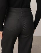  Pantaloni drepți din material cerat Orette Negri